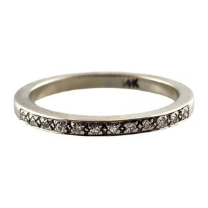 14 Karat White Gold Diamond Band Ring Size 5.5 #18564